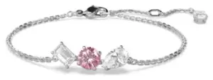 Swarovski 5668361 Mesmera Bracelet Rhodium Plated Pink and Jewellery