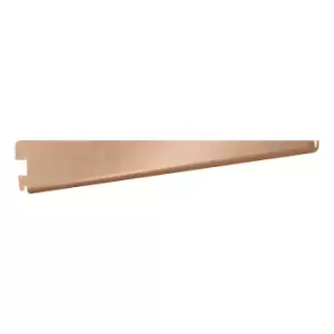 Rothley Twin Slot Shelving Kit In Bright Copper 8" Brackets And 78" Uprights