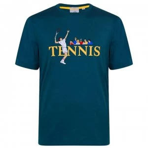 Lacoste L!VE Tennis T Shirt - Green MWZ