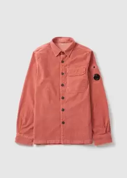 C.P. Company Mens Lightweight Cord Shirt In Cedar Wood