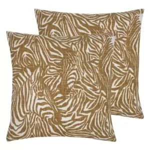 Hidden Zebra Twin Pack Polyester Filled Cushions