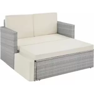 Tectake - Rattan sofa Corfu - garden sofa, outdoor sofa, garden sofa set