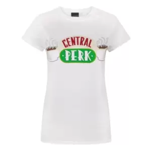 Friends Womens/Ladies Central Perk T-Shirt (L) (White)