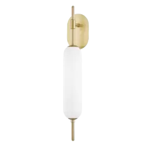 Miley 1 Light Wall Sconce Aged Brass