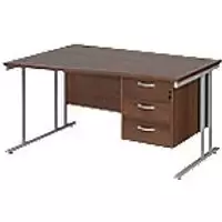 Dams International Wave Desk MC14WLP3SW 1,400 x 725 x 800 - 990 mm