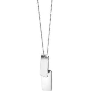 Mens Fred Bennett Sterling Silver Dog Tag Necklace