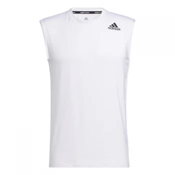 adidas Techfit Sleeveless Fitted Tank Top Mens - White