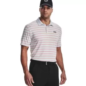 Under Armour Playoff 3.0 Stripe Polo Halo Gray/Orange L