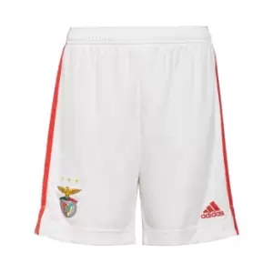 adidas Benfica 21/22 Home Shorts Kids - White / Benfica Red