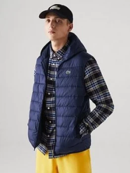 Lacoste Quilted Gilet With Hood