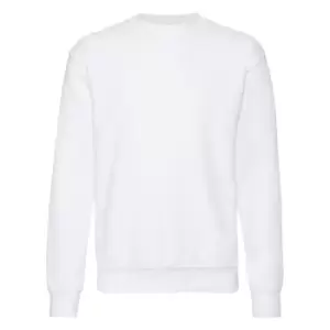 Fruit Of The Loom Mens Set-In BelcoroA Yarn Sweatshirt (S) (White)