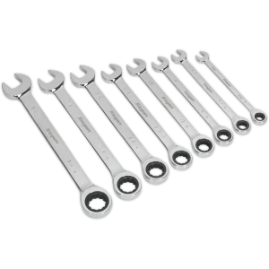 Siegen 8 Piece Ratchet Combination Spanner Set Imperial