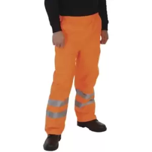 Grafters Unisex Safety Hi-Visibility Waterproof Over Trousers (3XL) (Orange) - Orange