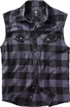 Brandit Checkshirt sleeveless Shirt, black-grey Size M black-grey, Size M