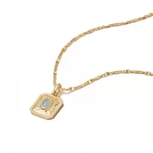 March Birthstone 18ct Gold Plated Necklace BS03_GP