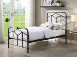 Flintshire Axton 3ft Single Sand Blast Black Metal Bed Frame