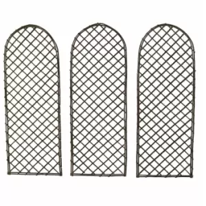 Set of 3 Willow Trellis Fencing Panel Screen Climbing Trellises - Oypla