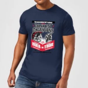 Marvel Thor Ragnarok Champions Poster Mens T-Shirt - Navy - XL