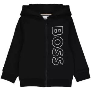 Boss Boss Large Logo Zip Hoodie - Black