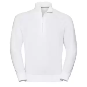 Russell Mens Authentic Quarter Zip Sweatshirt (4XL) (White)