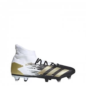 adidas Predator 20.3 Football Boots Soft Ground - White/MetGold