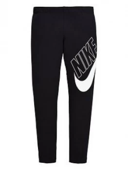 Nike Girls NSW Favorites GX Leggings - Black/White Size M Women