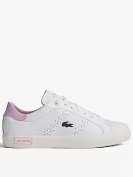 Lacoste Powercourt 2.0 Trainers, White/Pink, Size 5, Women