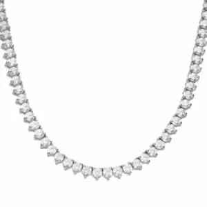 Diamonfire Silver White Zirconia Tennis Collier Necklace N4231