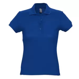 SOLS Womens/Ladies Passion Pique Short Sleeve Polo Shirt (M) (Royal Blue)