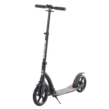 HOMCOM Teen/Adults Aluminium Folding Kick Scooter with Shock Mitigation System - Black