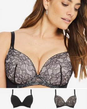 Dorina Curves Hope 2 Pack Plunge Bras