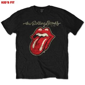 The Rolling Stones - Plastered Tongue Kids 5 - 6 Years T-Shirt - Black