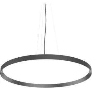 Ideal Lux FLY 90cm Integrated LED Pendant Ceiling Light Black, 4000K, IP40