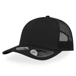 Atlantis Recy Three Recycled 6 Panel Trucker Cap (One Size) (Black)