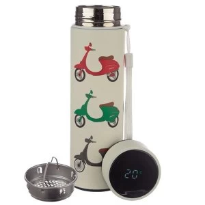 Scooter Reusable Stainless Steel Hot & Cold Thermal Insulated Drinks Bottle with Digital Thermometer