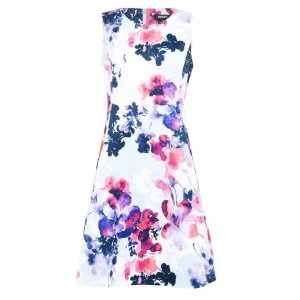 DKNY Fit Flare Floral Dress - 1926 LILAC MUL