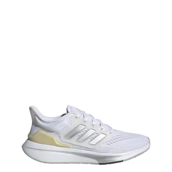 adidas EQ21 Run Shoes Womens - Cloud White / Matte Silver / S