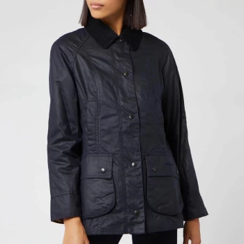 Barbour Womens Beadnell Wax Jacket - Navy - UK 18