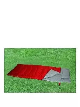 Trekker 300 Sleeping Bag With Extra Length And Pillow Red/ Grey