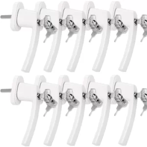 Window Handle 10Pcs White Lockable