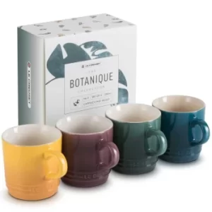 Le Creuset Stoneware Botanique Set Of 4 Cappuccino Mugs