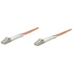 Intellinet Fibre Optic Patch Cable Duplex Multimode LC/LC 62.5/125 m OM1 20m LSZH Orange Fiber Lifetime Warranty