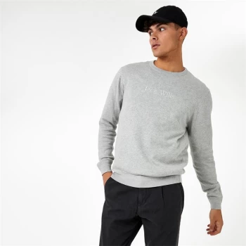 Jack Wills Graphic Knitted Jumper - Grey Marl