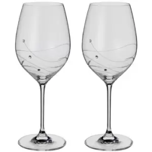 Dartington Glitz Goblet Wine Glasses Pair, Multipack