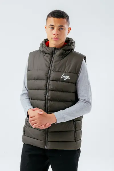 Just Hype UK hype khaki orange boys gilet