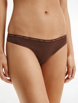 Calvin Klein One Cotton Skin Tone 2-Pack Thong - Umber