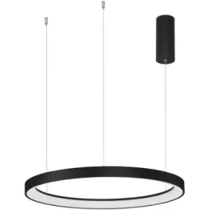 Merano - Aurora 58cm Integrated LED Pendant Ceiling Light Dimmable Sandy Black Aluminium LED 48W 2880Lm 3000K