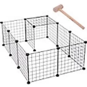 PawHut Pet Playpen Black 730 mm x 1060 mm x 360 mm