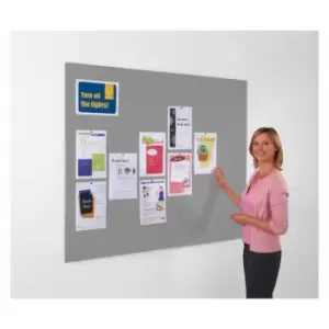 Metroplan Frameless Felt Noticeboard 600 x 900mm, Grey