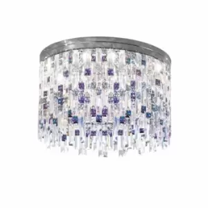 Kolarz Prisma Crystal Ceiling Light 12 Light Chrome